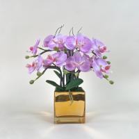 ราคา แจกันกล้วยไม้ปลอม ดอกไม้ปลอมพร้อมแจกัน แจกันดอกไม้ประดิษฐ์ ตกแต่งบ้าน (21798444901)