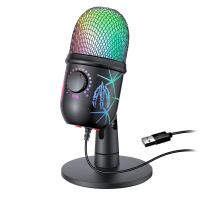 ราคา USB Condenser Microphone with Noise Cancellation USB Gaming Microphone Singing Microphone for Pc Computer Laptop Video Recording (21158713634)