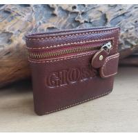 ราคา เป็นแบรนด์เนม Gioss สีน้ำตาล กระเป๋าสตางค์ 2 พับสั้น เป็นหนังวัวทั้งใบ ทั้งภายนอก ภายใน (15467064137)