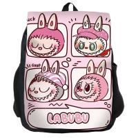 ราคา FGJEB กระเป๋านักเรียนลายลาบูบู้ กระเป๋าใส่ labubu กระเป๋าลาบูบู้ ชุด labubu สไตล์เกาหลีแบบ กระเป๋าเป้สะพายหลัง อะนิเมะ จุได้มาก กระเป๋าสะพายไหล่สไตล์บลูบู น่ารักมากๆ ถุงเก็บสัมภาระ กระเป๋านักเรียนลายก