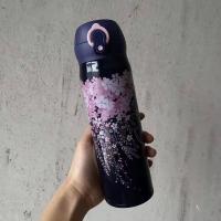 ราคา 617Starbuck Tumblers 2024 500ml Sakura Pink Gradient Purple Classic Large capacity Water Bottle Thermos Mug Gift Box Korean Bounce Cover Trendy Cup (22069625091)