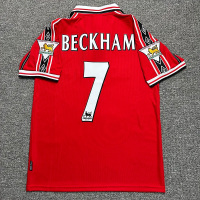 ราคา เสื้อกีฬาสโมสร Throwback jerseys scholes Ryan giggs 9899 treble home Beckham long sleeve football clothing football shirt soccer jersey เสื้อแมนยู เสื้อบอล เสื้อฟุตบอล เสื้อบอลวินเทจ เสื้อบอลแขนยาว เส