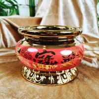 ราคา กระถางธูปสีแดง ลายกระถางทอง ขอบทอง เซรามิคเกรดA ขนาด 4 5 นิ้ว (22057228148)