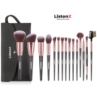 ราคา ListonX ชุดแปรงแต่งหน้าเกรดพรีเมียม 15 ชิ้น ขนนุ่มพิเศษ ชุดแปรงแต่งหน้ามืออาชีพ ของขวัญสำหรับนักแต่งหน้าและคนรักความงาม ซื้อ 2แถม1 พัฟมาร์ชเมลโล่ (21656411150)