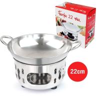 ราคา หม้อจิ้มจุ่ม 22 ซม หม้อจิ้มจุ่มผลิตจากสแตนเลสสำหรับจิ้มจุ่ม หรือใส่อาหารทั่วไป (20396812544)