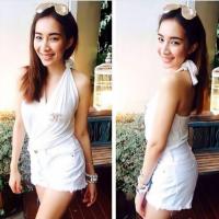 ราคา CBB เสื้อเรยอนผูกคอโชว์หลังใส่แล้วดูแพงไม่สก๊อย 85 (20636680330)