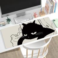 ราคา แผ่นรองเมาส์ลายการ์ตูนแมวน่ารักแผ่นรองโต๊ะคอมพิวเตอร์เรียบง่ายขนาดใหญ่สไตล์ญี่ปุ่นขอบล็อคกันลื่น (21948293062)