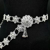 ราคา March jewelry เข็มขัดเงินโบราณผู้หญิงดูดีเครื่องประดับชาติพันธุ์ไทยโบราณเงินรมดำเข็มขัดเงินใส่กับชุด (21657137184)