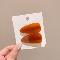 ราคา 2 ชิ้นน่ารักชนกันกิ๊บสีผมสำหรับผู้หญิงรูปไข่ Acetate Bang Clip คลิปปากเป็ดสาวกิ๊บอารมณ์ Headwear เครื่องประดับผม (22107439960)