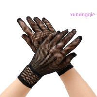 ราคา xunxingqie ถุงมือตาข่ายตาข่ายตาข่ายตาข่ายสำหรับผู้หญิง1คู่ถุงมือผ้าลูกไม้สำหรับผู้หญิงสีดำและสีขาว (21846449137)