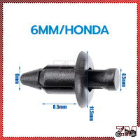 ราคา กิ๊บล็อค Honda หมุดรถ คลิปล็อคชุดสี หมุดยึดแฟริ่ง หมุดพลาสติกดำ ยางคุณภาพสูง แข็งแรงและทนทาน ขนาดรูรับแสงที่ใช้บังคับ 6 มม (22118105571)