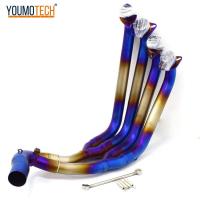 ราคา สำหรับฮอนด้า CBR650F CB650R CB650F CBR650R 2014 2023 ส่วนล่างของรถจักรยานยนต์ปรับเปลี่ยนระบบไอเสียทั้งหมดก่อนที่จะเชื่อมต่อท่อลดเสียงสแตนเลสคาว ใต้ท้อง CBR 650F CB 650R CB 650F CBR 650R (21352801223)