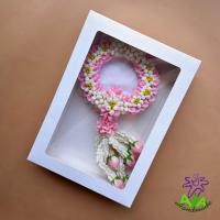 ราคา ราคาพิเศษ พวงมาลัย ดอกมะลิ งานดินปั้น ขนาดใหญ่ พร้อมกล่องของขวัญ 30 cm ดอกไม้ วันแม่ (22223600207)