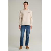 ราคา Mc jeans เสื้อยืดแขนยาวผู้ชาย คอกลม สีครีม MTTZ773 (21999839046)
