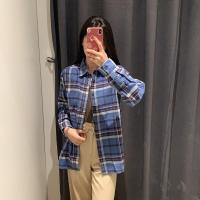 ราคา UNIQLO 2023ฤดูใบไม้ร่วงเสื้อเชิ้ตผ้าสักหลาดผู้ชาย ผู้หญิงM462405เสื้อเชิ้ตลายสก๊อตลำลองแขนยาวหลวม 462402นำเข้าจากญี่ปุ่นแท้ (20800029671)