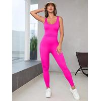 ราคา Womens Yoga Jumpsuit Workout Sleeveless Jumpsuit Gym Suit Sportswear Fitness Shorts Work Wear Suit One Piece (20686623087)