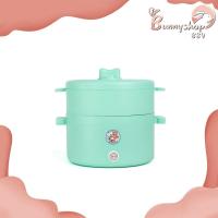 ราคา หม้ออเนกประสงค์ฝาเเบบใส สีเขียว ลายหมี มีที่นึ่งแถมให้ มีที่ตั้งโทรศัพท์ พร้อมที่นึ่ง หม้อชาบู หมาล่า ต้มมาม่า นึ่ง หม้อเทปล่อน Non Stick Coating Bunnyshop889 (21829750410)