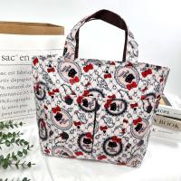 ราคา กระเป๋าผู้หญิง กระเป๋าผ้าเคลือบทรงมน กว้าง 14 สูง10 หนา 4 ใส่ A4 ได้ ถุงช้อปปิ้ง กระเป๋าถือผู้หญิง กระเป๋าถือ (9095949661)