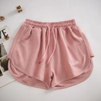ราคา กางเกงกีฬาขาสั้นเอวยางยืดสำหรับผู้หญิง กางเกงเอวยางยืดทรงหลวมทรง A Line สำหรับใส่ในฤดูร้อน (21666777409)
