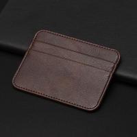 ราคา กระเป๋าสตางค์ป้องกัน RFID บาง1ชิ้นหนัง PU กระเป๋าใส่บัตรเครดิตสีทึบอเนกประสงค์กล่องบัตรประชาชนของขวัญ (17892123883)