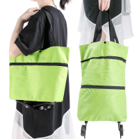 ราคา กระเป๋าผ้ารักษ์โลก กระเป๋าผ้าจ่ายตลาดมีล้อลาก (11421081830)