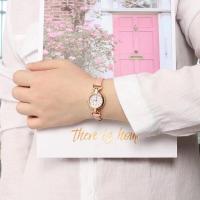 ราคา นาฬิกาข้อมือผู้หญิง หน้าปัดกลม มี 5 สี สไตล์วินเทจ มินิมอล นาฬิกาลำลอง (21176481720)