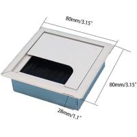 ราคา ช่องร้อยสายไฟ ช่องร้อยจัดเก็บสายไฟ พร้อมแผงกันฝุ่น หน้าโต๊ะ โต๊ะทำงาน โต๊ะคอม แบบเหลี่ยม สีเงิน 1 ชิ้น (20882248764)