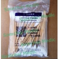 ราคา ไม้พันสำลีชนิดปลอดเชื้อ Sterile cotton swab ขนาดบรรจุ 100 ชิ้น ห่อ ยี่ห้อHIVAN (17562163701)