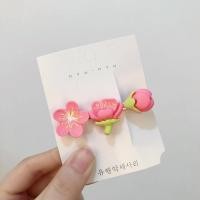 ราคา Pink Peach Blossom Hairpin Fashion Headdress Bangs Side Clip MIMOON (20607332423)