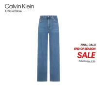 ราคา CALVIN KLEIN กางเกงยีนส์ผู้หญิงเอวสูง ทรง High Rise Wide Leg รุ่น J221000 1A4 สีน้ำเงินเข้ม (22140945834)