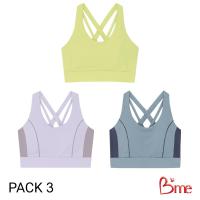 ราคา Bme Sport Bra เสื้อชั้นในไร้โครงรูปแบบสวมหัว รุ่น MER005 แพ็ก3ตัวคละสี สีเหลืองเลมอน สีเทา สีม่วง (22096813872)