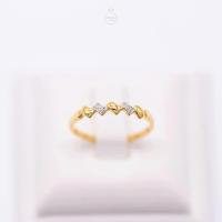 ราคา Happy Jewelry แหวนซิกแซก เพชรแท้ Single cut ทองแท้ 9k 37 5 0 6g 2pt SI307 (21804554524)