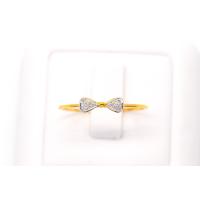 ราคา Happy Jewelry แหวนเพชรของแท้ โบว์บางมินิมอล เพชรแท้เกสร ทองแท้ 9k 37 5 ME755 (21804498968)
