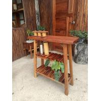 ราคา ม้านั่งพร้อมชั้นวางของ 2ชั้น ทำจากไม้จริง 25x100x60 แข็งแรง โดนแดดโดนฝนได้ ประกอบสำเร็จรูป ใช้งานได้เลย (21973871452)