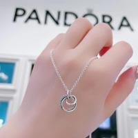 ราคา pandora Necklace สร้อยคอ women ของแท้ Family Always Encircled Pendant Necklace สร้อย หญิง สร้อยคอหญิง Sterling silver (21425075505)