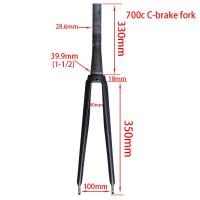 ราคา ตะเกียบหน้าจักรยานไฟเบอร์คาร์บอนเสริมตะเกียบหน้า1 1 2 28 6 39 9มม 700C 25C (21204728997)