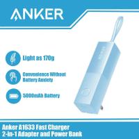 ราคา Anker A1633 SpongeBob Charger 2 in 1 Batttery And Dual USB Wall Charger 5000mAh Batttery Fast Charging Foldable Plug (19012160779)