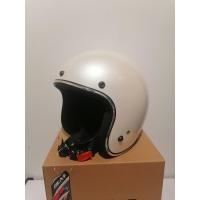 ราคา หมวกกันน็อค คลาสสิกวินเทจ สีขาวมุกคิ้วเงิน BM Helmet ถอดแก้มได้ ฟรีแก้ปหมวก ใบเล็ก (1528346775)