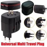 ราคา Mastersat หัวแปลงปลั๊กไฟใช้ได้ทั่วโลก สำหรับนักเดินทาง มี 2 USB 2 1A แบบชาร์จเร็วใช้กับ แท็บเล็ตได้ด้วย Universal Travel Adaptor with 2 USB (144539280)