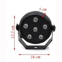 ราคา มาแล้วพร้อมส่ง ไฟพาร์ LED 6 หลอด 7w ไฟปาร์ตี้ ไฟดิสโก้ ไฟมีบลูทูธ Mini Par party light ไฟหลอด LED (2793618980)