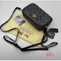 ราคา กระเป๋าสะพาย CCสำหรับผู้หญิงสะพายข้างมี 2 ซิป ไซส์ 8 นิ้วมีพร้อมกล่อง (16608276683)