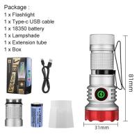 ราคา Asafee EDC LED Super Bright F473 Portable Flashlight Outdoor Camping Tactical Light XPG LED Using18650 18350 Battery TYPE C Rechargeable 11Modes Waterproof IP55 Work Safety Light (22108604276)