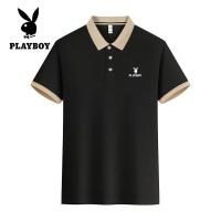 ราคา Playboy แฟชั่นผู้ชายใหม่ V คอสีทึบเสื้อโปโลระบายอากาศได้ดีและสวมสบายแบรนด์เสื้อผ้าผู้ชาย (21471596570)