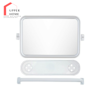 ราคา UPPER HOME ชุดกระจกในห้องน้ำ 3 ชิ้น กระจกในห้องน้ำพร้อมราวแขวนผ้า กระจกในห้องน้ำเซท 3 ชิ้น สีขาว (21625924829)