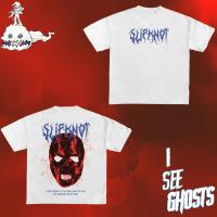 ราคา เตรียมจัดส่ง เสื้อวง Slipknot ลายหน้า หลัง ลิขสิทธิ์แท้ สั้น สี เสื้อยืด S01 (22271859994)