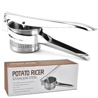 ราคา Stainless Steel Potato Puree Masher Garlic Press Hand Press Creative Kitchen Tool Kitchen Gadget (22176281599)
