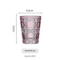 ราคา Costel แก้วแก้วคริสตัลแก้วที่ใช้ในครัวเรือน240มล ลายสก็อตสีวิสกี้ถ้วยน้ำฟองถ้วยน้ำเบาหรูหรา (21457119483)