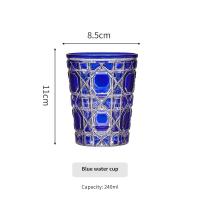 ราคา Costel แก้วแก้วคริสตัลแก้วที่ใช้ในครัวเรือน240มล ลายสก็อตสีวิสกี้ถ้วยน้ำฟองถ้วยน้ำเบาหรูหรา (21457119482)