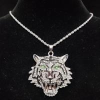 ราคา Hip Hop 3D Tiger Pendant Necklace Crystal Cuban Chain Hiphop Iced Out Bling Necklaces Men Women Fashion Charm Jewelry (20401276213)