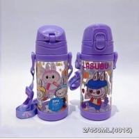 ราคา กระบอกน้ำเด็ก ขวดน้ำไปโรงเรียน กระบอกน้ำลาบูบู้ ขวดน้ำพรือมหลอดและสายสะพาย (21843627203)